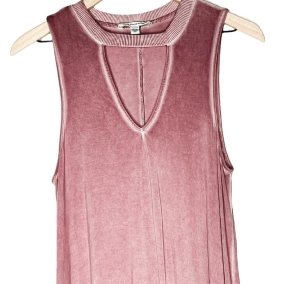 American Eagle AEO Pink Keyhole Tank Dress Dusty Rose Women's XXS Soft Flowy EUC - Picture 6 of 10